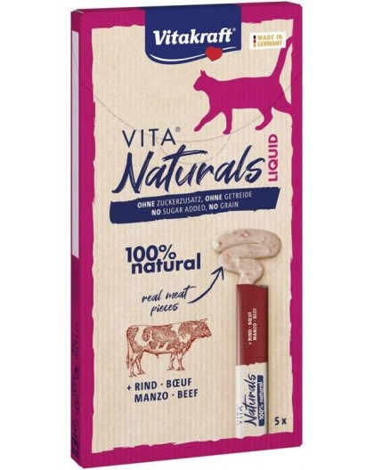 VITAKRAFT VITA NATURALS Liquid beef - cat treat - 5x15 g