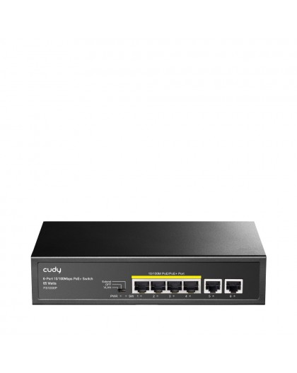 Cudy FS1006P network switch Fast Ethernet (10/100) Power over Ethernet (PoE) Black