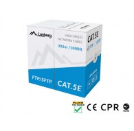 LANBERG CABLE FTP CAT.5E 305M CU WIRE GREY