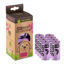 STARCHBAG BIO compostable poop bags lilac – 8x15 pcs