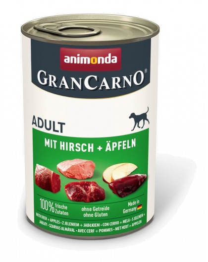 ANIMONDA GranCarno Adult Pork with venison and apple - wet dog food - 400g