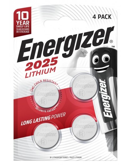 ENERGIZER BATTERIES SPECIALIZED CR2025 4 PIECES