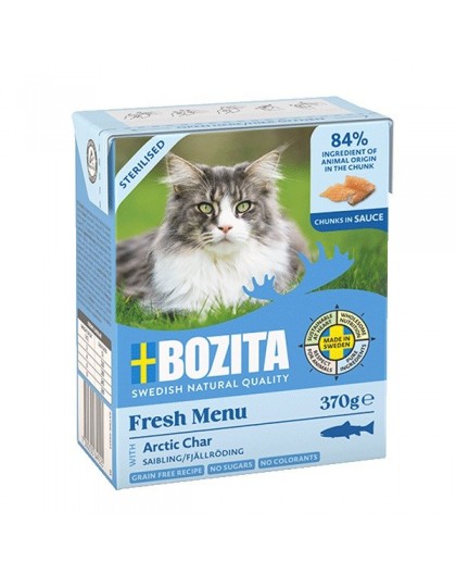 BOZITA Fresh Menu стерилизованный сиг - влажный корм для кошек - 370 г