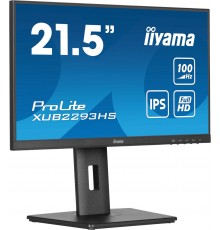 iiyama ProLite 21.5” IPS 3-side borderless monitor with height-adjustable stand for multi-monitor set-ups