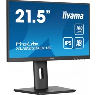 iiyama ProLite 21.5” IPS 3-side borderless monitor with height-adjustable stand for multi-monitor set-ups