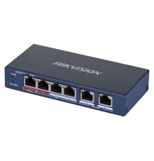 Hikvision DS-3E0106HP-E Network Links Unmanaged Fast Ethernet (10/100) PoE Support Blue