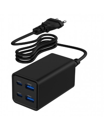 Gembird TA-UC-2A2C-PD65-01-BK mobile device charger Laptop, Smartphone Black AC Fast charging Indoor