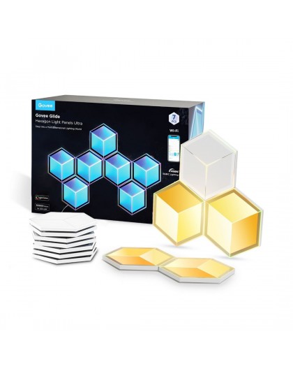Govee H606A Glide Hexagon Light Panels Ultra 7-pack | LED Lighting | RGBIC, 2.4GHz Wi-Fi, Bluetooth