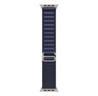 Apple 49mm Navy Alpine Loop - Small - Natural Titanium Finish