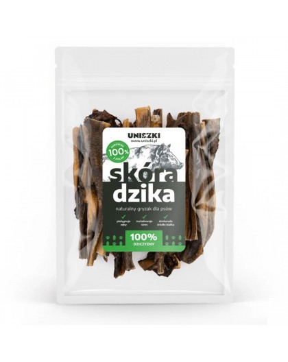 UNISZKI Wild boar skin - dog treat - 100g