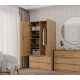 Topeshop SZAFA MALWA ART bedroom wardrobe/closet 5 shelves 2 door(s) Oak