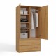 Topeshop SZAFA MALWA ART bedroom wardrobe/closet 5 shelves 2 door(s) Oak