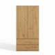 Topeshop SZAFA MALWA ART bedroom wardrobe/closet 5 shelves 2 door(s) Oak