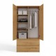 Topeshop SZAFA MALWA ART bedroom wardrobe/closet 5 shelves 2 door(s) Oak