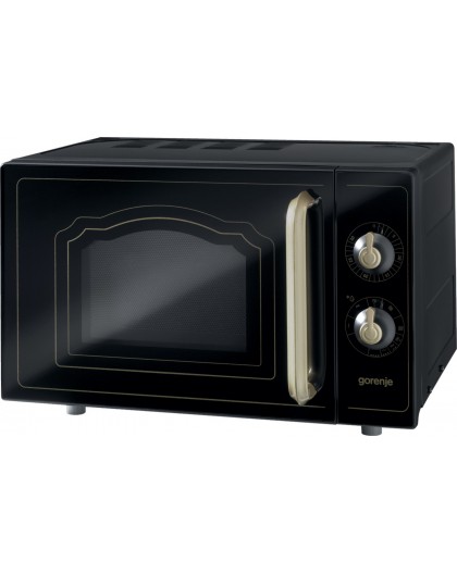 Gorenje Microwave oven with grill MO4250CLB Free standing, 20 L, Grill, Mechanic, 700 W, Black, Defrost function