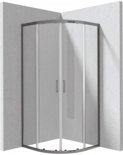 Curved shower enclosure 80x80 cm