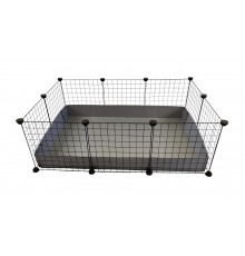 C&C Modular cage 3x2 110x75 cm guinea pig, hedgehog, silver grey