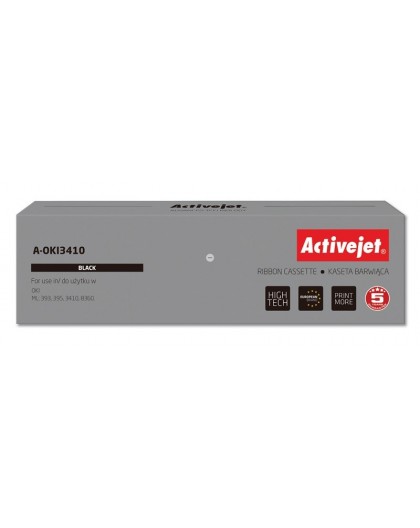 Activejet A-OKI3410 Ink ribbon (replacement for OKI 9002308 Supreme 10.000.000 characters black)