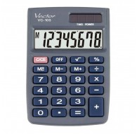 Vector KAV VC-100 office calculator, 8 digits, 58 x 88.5 mm, grey