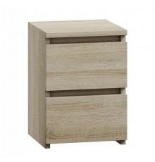 Topeshop M2 SONOMA nightstand/bedside table 2 drawer(s) Oak