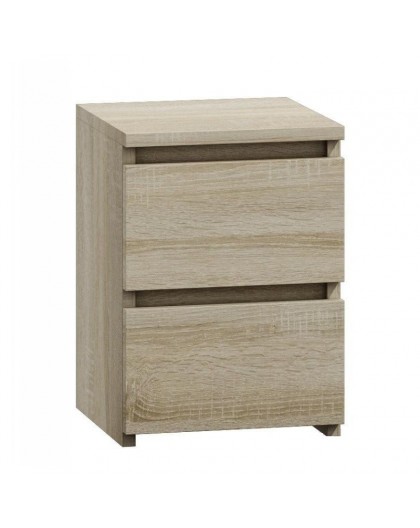 Topeshop M2 SONOMA nightstand/bedside table 2 drawer(s) Oak