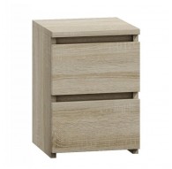 Topeshop M2 SONOMA nightstand/bedside table 2 drawer(s) Oak