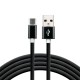 everActive cable USB-C 1m - Black, silicone, quick charge, 3A - CBS-1CB