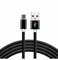 everActive cable USB-C 1m - Black, silicone, quick charge, 3A - CBS-1CB