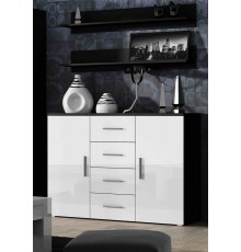 Cama living room sideboard UNI black/white gloss