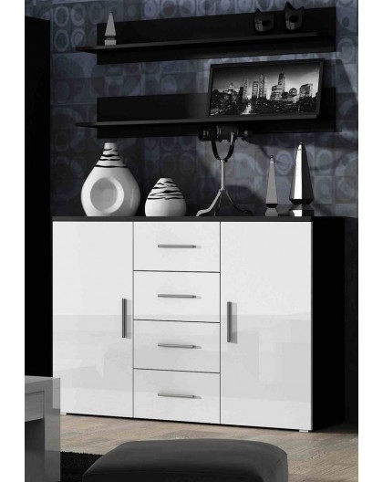 Cama living room sideboard UNI black/white gloss