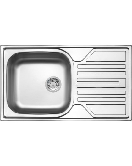 1-bowl steel sink with drainer - drain 3.5"
