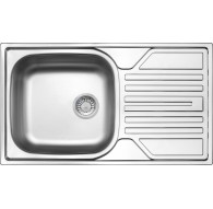 1-bowl steel sink with drainer - drain 3.5"