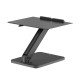 Maclean desk stand for monitor or laptop, gas spring, for standing and sitting work, black, MC-493