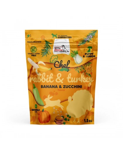 SYTA MICHA Chef rabbit with turkey junior - dry dog food - 1.5kg