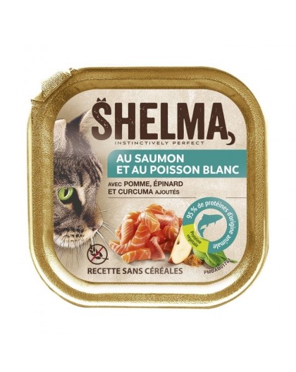 SHELMA Salmon and white fish pate - wet cat food - 100g