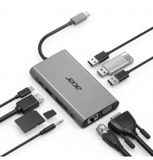 Acer HP.DSCAB.002 laptop dock/port replicator USB 3.2 Gen 1 (3.1 Gen 1) Type-C Silver