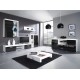 Cama hanging display cabinet SAMBA white/black gloss