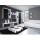 Cama hanging display cabinet SAMBA white/black gloss
