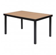 Garden table IZZY -seater 140x90x74 brown/black