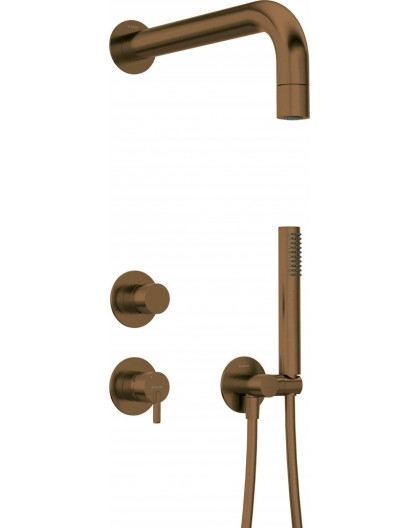 Concealed shower set with shower head