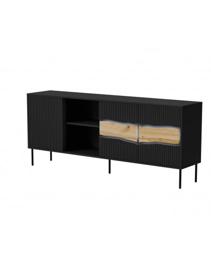 Cama INSERTO 3D1W chest of drawers 190x40x80 black + LED