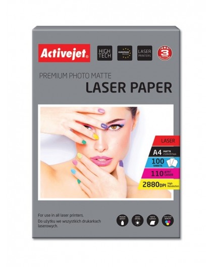 Activejet AP4-110M100L matte photo paper for laser printers A4 100 pcs