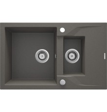 1.5-bowl granite sink with drainer