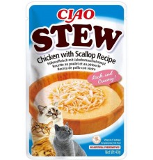 INABA Ciao Stew Chicken & Scallop - cat treats - 40g