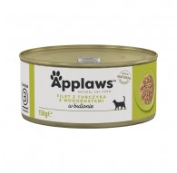 APPLAWS Tuna fillet with seaweed in broth - wet cat food - 156g