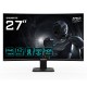 GIGABYTE GS27FC2 27" FHD Curved Gaming Monitor - 1920 x 1080, 240Hz, 1, 350 cd/m², HDR Ready, HDMI 2.0, Displayport 1.4