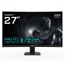 GIGABYTE GS27FC2 27" FHD Curved Gaming Monitor - 1920 x 1080, 240Hz, 1, 350 cd/m², HDR Ready, HDMI 2.0, Displayport 1.4