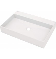 Granite countertop washbasin with space for a tap - 60x40 cm