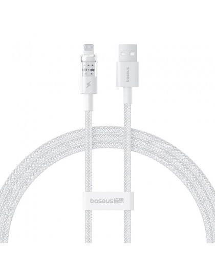 Baseus Gem USB to IP 2.4A fast charging cable 1 m White