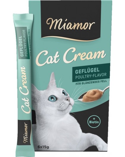 MIAMOR Cat Cream Poultry - cat treats - 6x15g